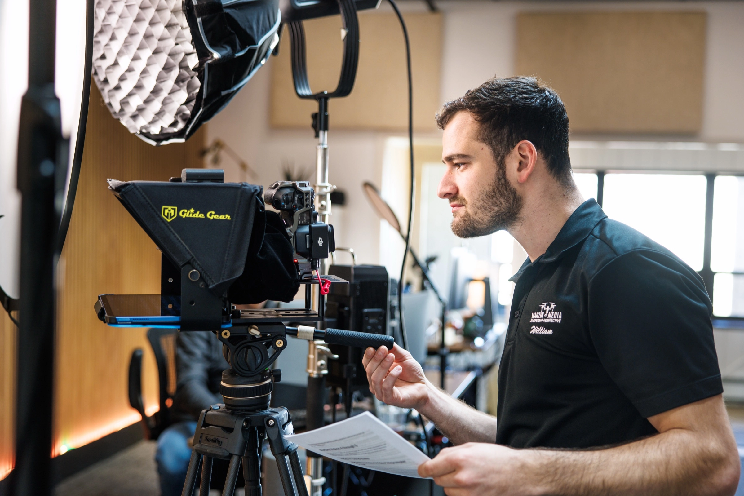 Contractor photo and video marketing background