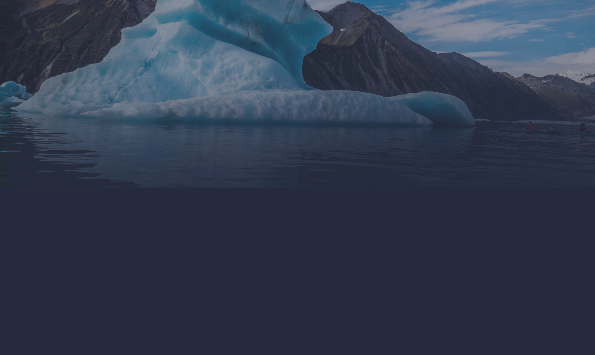 Bear Glacier icebergs in Kenai Fjords, Alaska