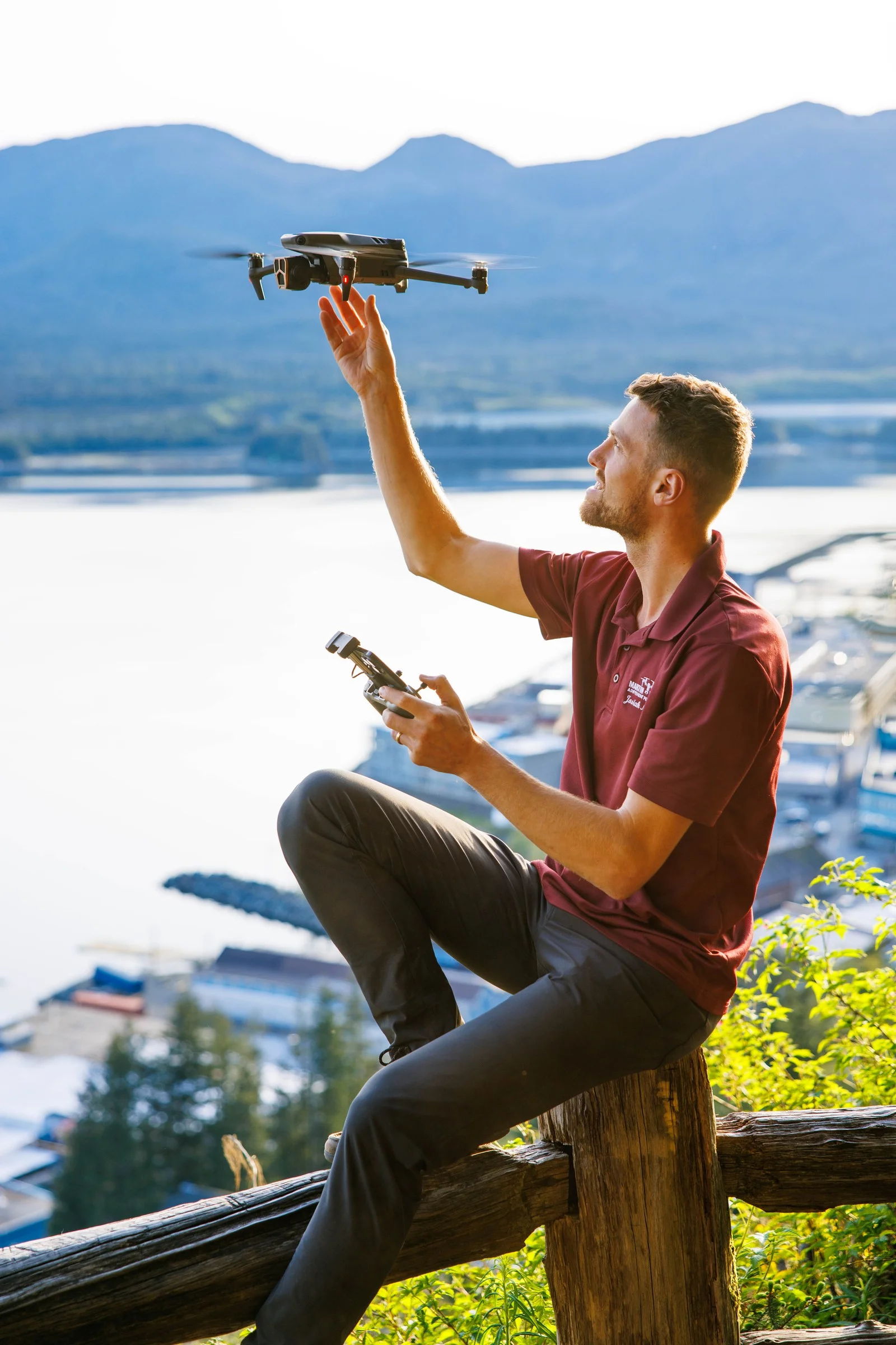 Coastal Alaska floatplane harbor maritime commercial photography